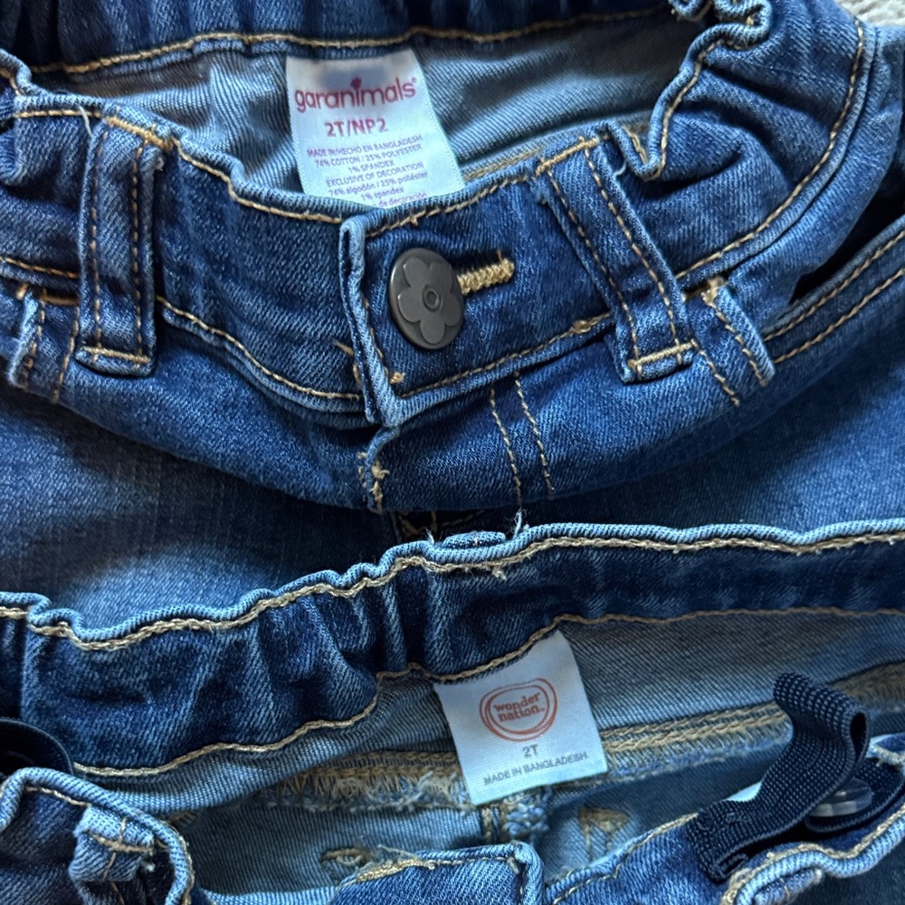 Toddler Girls Denim and Corduroy Pants Set 2T - Picture 8 of 9